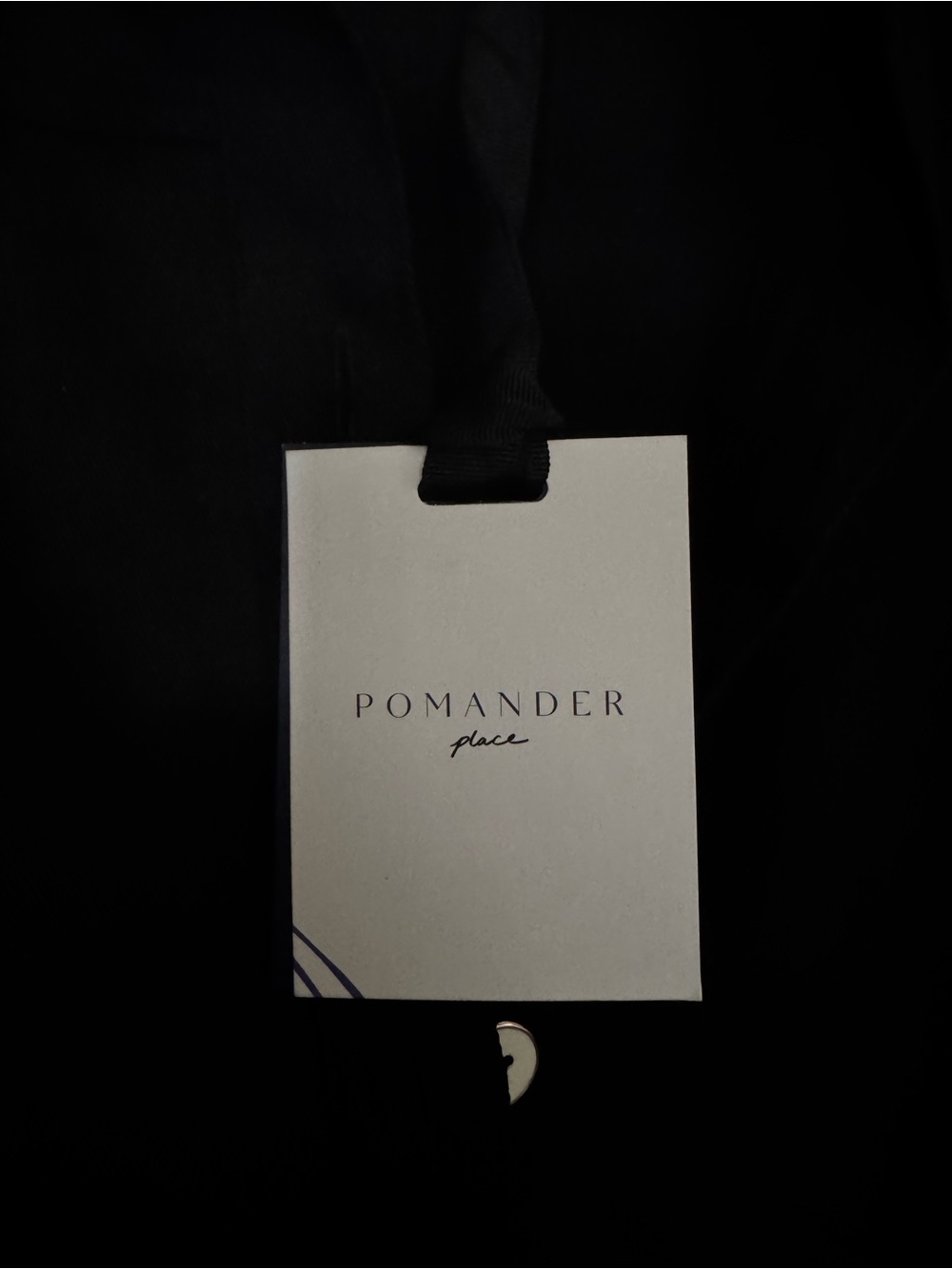 Pomander Place Black Garment with White Brand Tag - Picture 3 of 3